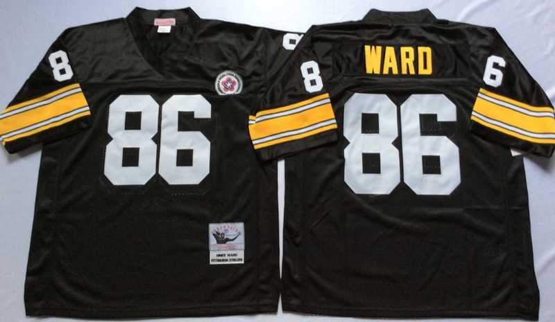 Steelers 86 Hines Ward Black M&N Throwback Jersey->nfl m&n throwback->NFL Jersey
